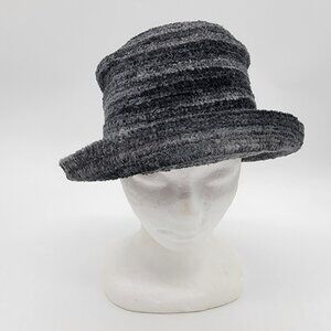 Vintage Lord & Taylor Black Bucket Cloche Hat Acrylic Classic Italy